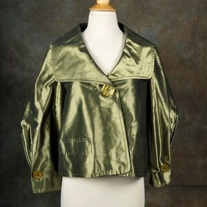 NWOT Ellen Tracy Green Metallic Jacket